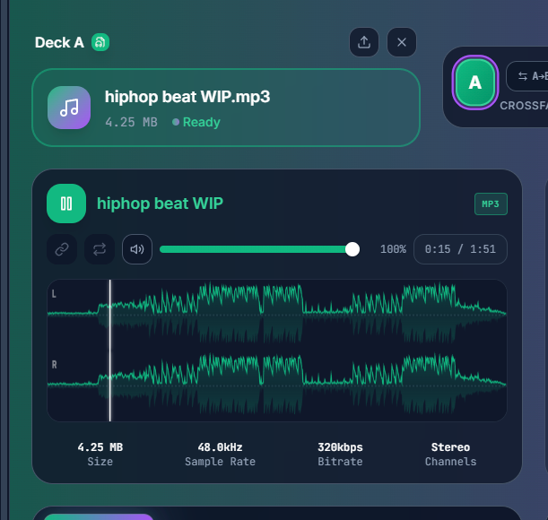 DJ-Style Playback Interface
